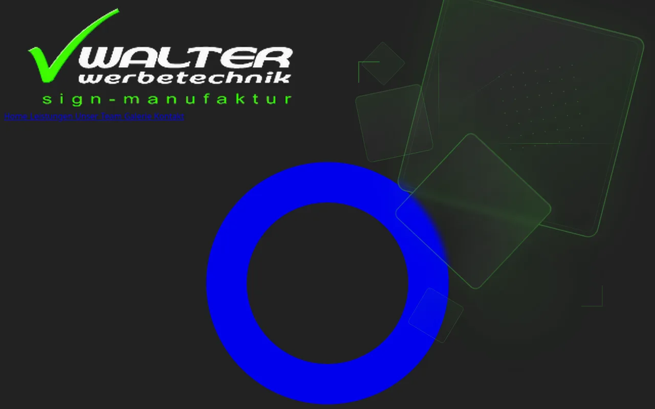 Walter Werbetechnik — Handwerk · CODLAB Webseite