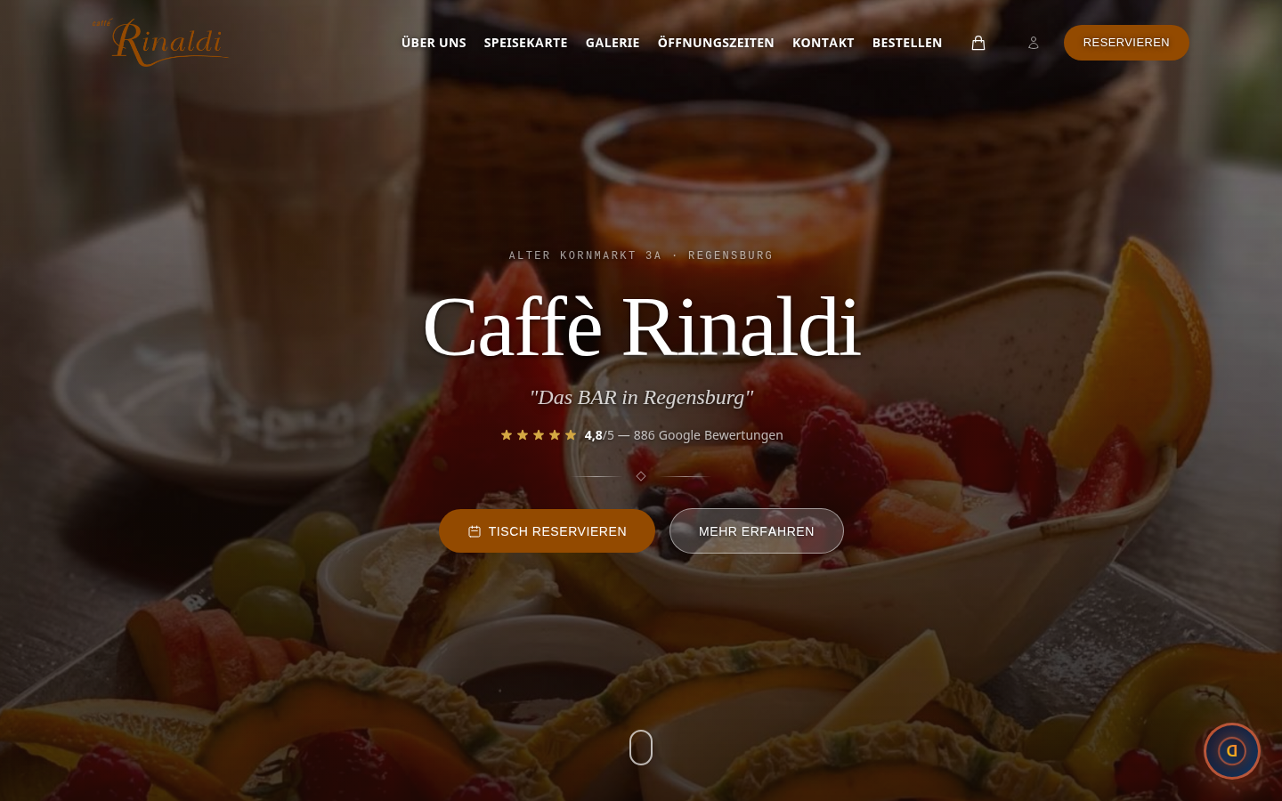 Caffè Rinaldi - Restaurant Website